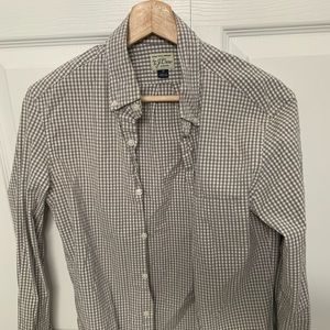 Stretch Secret Wash cotton poplin shirt in gingham